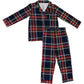 Christmas Plaid Collared Lounge Set