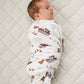 Construction Trucks Bamboo Stretch Swaddle