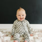 Light Green Checkered Bamboo Zipper