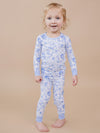 Bamboo Two Piece Set | Blue Flowers