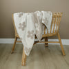 Taupe Daisy Plush Blanket