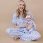 Bamboo Women's Pajamas| Blue Flowers