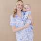 Bamboo Women's Pajamas| Blue Flowers