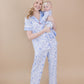 Bamboo Women's Pajamas| Blue Flowers