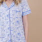 Bamboo Women's Pajamas| Blue Flowers
