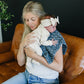 Navy Berry Muslin Burp Cloth