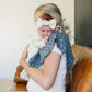 Navy Berry Muslin Burp Cloth