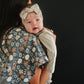 Midnight Floral Muslin Burp Cloth