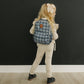 Navy Plaid Mini Backpack