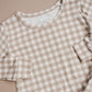 Bamboo Two Piece Set | Beige Gingham