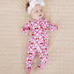 Bamboo Zip Romper | Cherry Bow