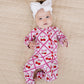 Bamboo Zip Romper | Cherry Bow