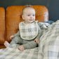 Coastal Plaid Classic Muslin Bib