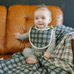 Navy Plaid Classic Muslin Bib