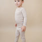 Bamboo Two Piece Set | Beige Gingham