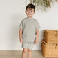 Heather Grey Hooded Tee