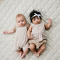 Tan Stripes Peplum Set