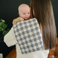 Vintage Plaid Muslin Burp Cloth