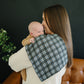 Navy Plaid Muslin Burp Cloth