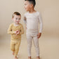 Bamboo Two Piece Set | Beige Gingham