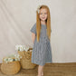 Navy Gingham Linen Cotton Dress