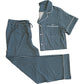 Women's Navy Gingham Lounge Set