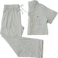 Women's Light Blue Gingham Lounge Set