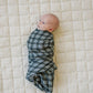 Navy Plaid Muslin Swaddle Blanket