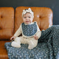 Navy Berry + Cream Berry Lace Muslin Quilt