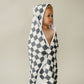 Charcoal Checkered Muslin Hooded Towel
