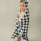 Charcoal Checkered Muslin Hooded Towel