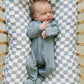 Dusty Blue Bamboo Footed Zipper
