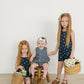 Navy Daisies Tank + Biker Short Set