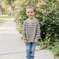 Brown + Charcoal Stripe Knit Sweater