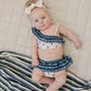 Cream Berry Ruffle Shoulder Bikini Set