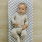 Dusty Blue Wavy Checkered Muslin Changing Pad Cover