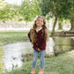 Burgundy Cable Knit Cardigan