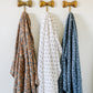 Navy Berry Muslin Swaddle Blanket
