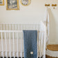 Navy Berry + Cream Berry Lace Muslin Quilt