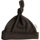 Brown Ribbed Bamboo Newborn Knot Hat