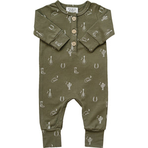 Nashville Long Sleeve Button Romper
