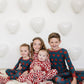 Navy + Red Hearts Ribbed Bamboo Cozy Set
