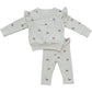 Cherry Ruffle French Terry Set
