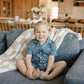 Navy Gingham Short Pajama Set
