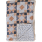 Patchwork Print + Blue Blossom Lace Twin Muslin Quilt
