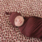 Deep Violet Ribbed Bamboo Newborn Knot Hat