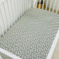Light Green Daisy Bamboo Stretch Crib Sheet