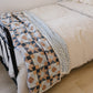 Patchwork Print + Blue Blossom Lace Twin Muslin Quilt
