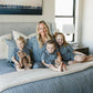 Women's Navy Gingham Lounge Set