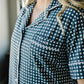 Women's Navy Gingham Lounge Set